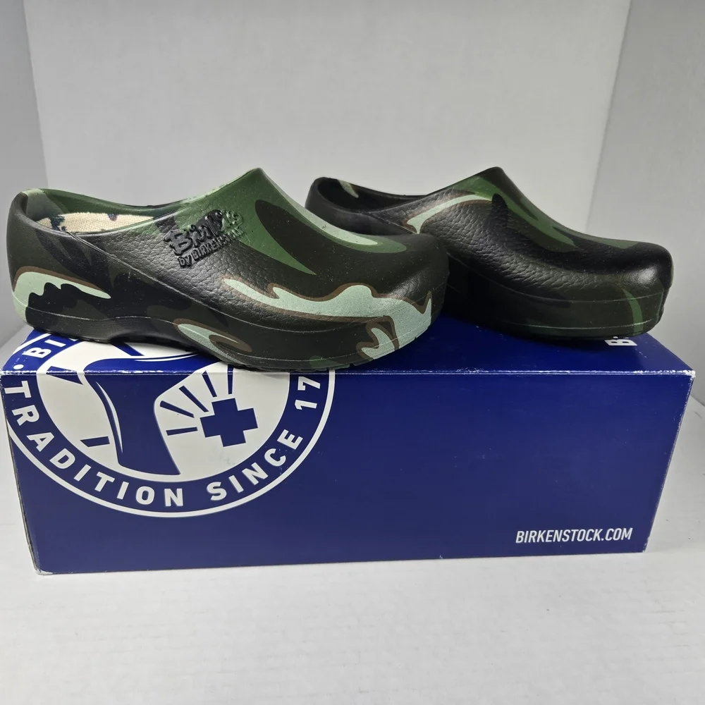 *NEW* Kids Unisex Birkenstock Super Birki Camo Slip On Clogs Mules EU30 US12